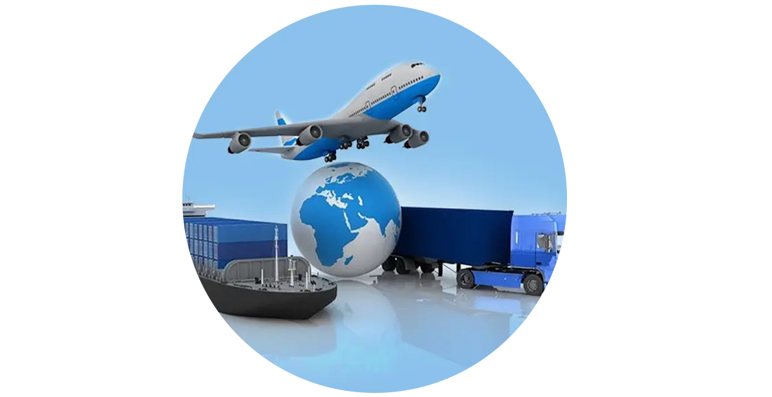 International trade airplane, ship, and truck