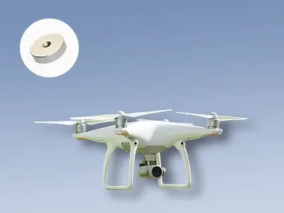 Rare Earth Magnet Portal - drone application featuring a quadcopter with disc NdFeB magnets used in motors and stabilization systems
